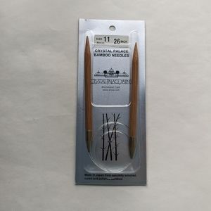 11 - 26" Crystal Palace NWT size 11 / 8 mm circular needles bamboo 26" long